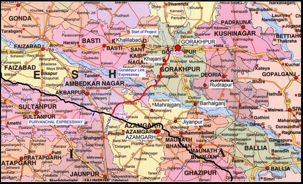 Gorakhpur Route map