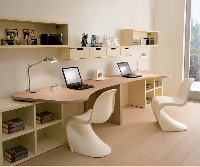 inspiring Study room design for two 