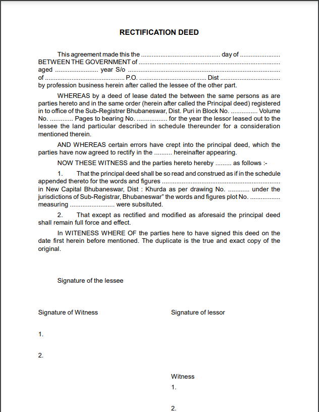 Name correction in land registration sale