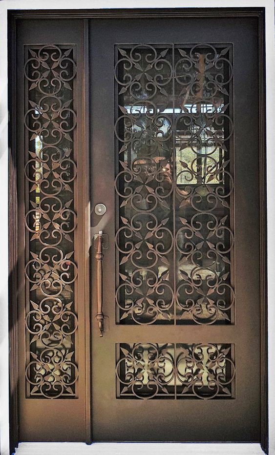 Door Grill Design: 50+ Ideas to Safeguard your Doors elegantly in 2024, image size:563x932