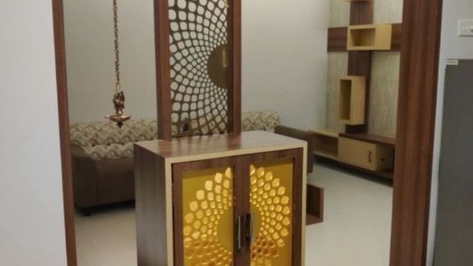 elegant Pooja room designs in plywood