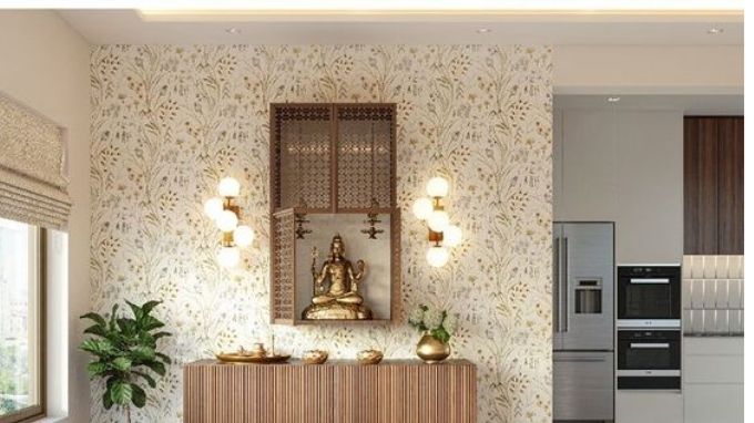 elegant Small pooja room designs in apartments