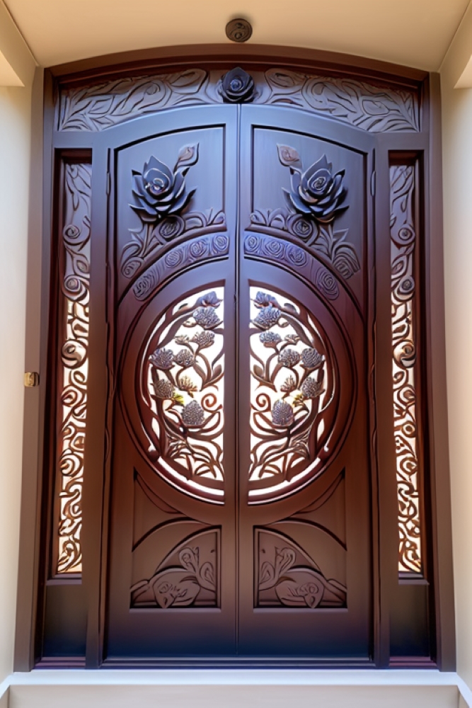 Lotus design for main door