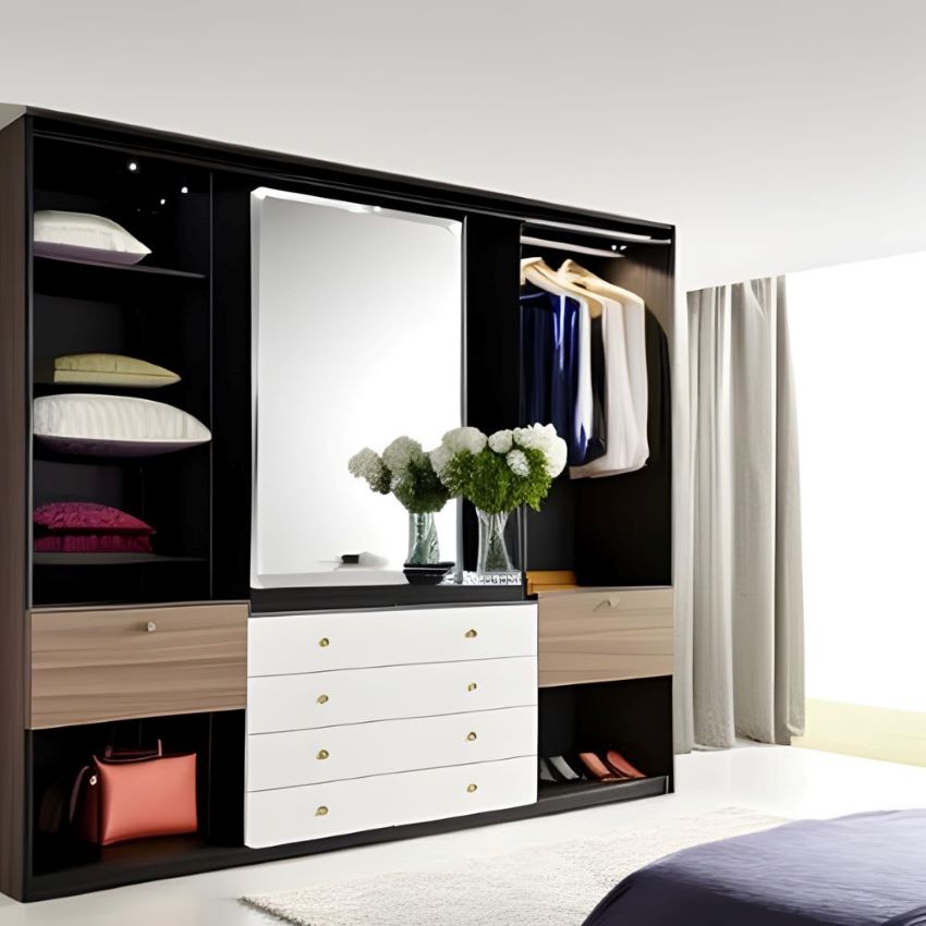 25 Wardrobe Design with Dressing Table Ideas For Your Stylish Space