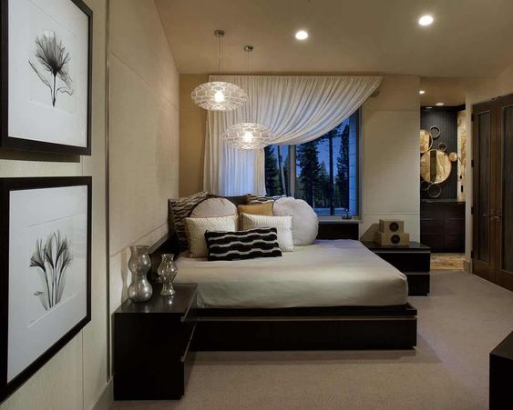 Contemporary modern corner bed