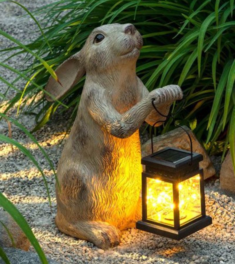 Garden statues illumination for Diwali