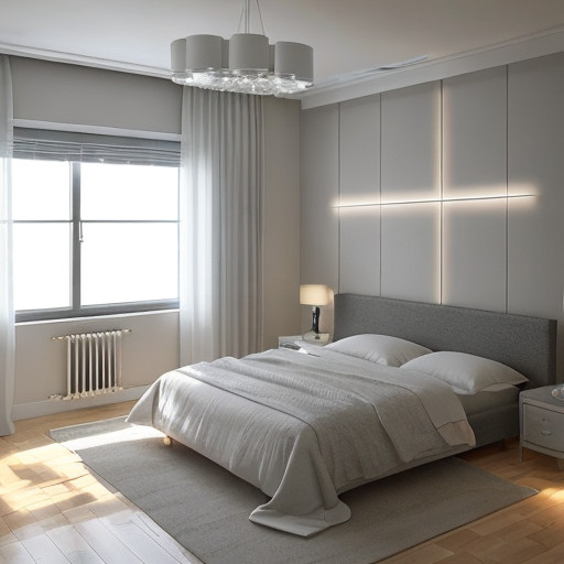 Layered lighting for bedroom