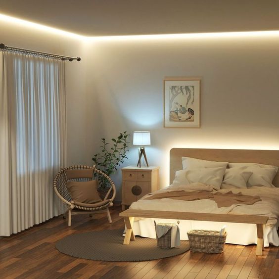 Under-bed lighting for bedrooms