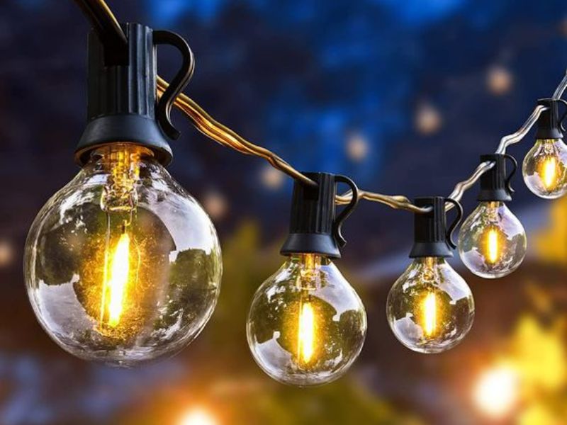 Globe string lights for a dreamy terrace