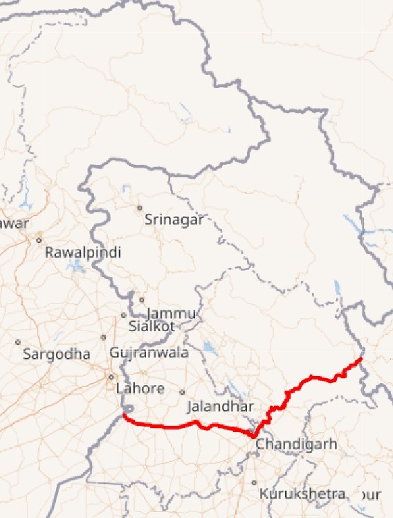 NH 5 route map