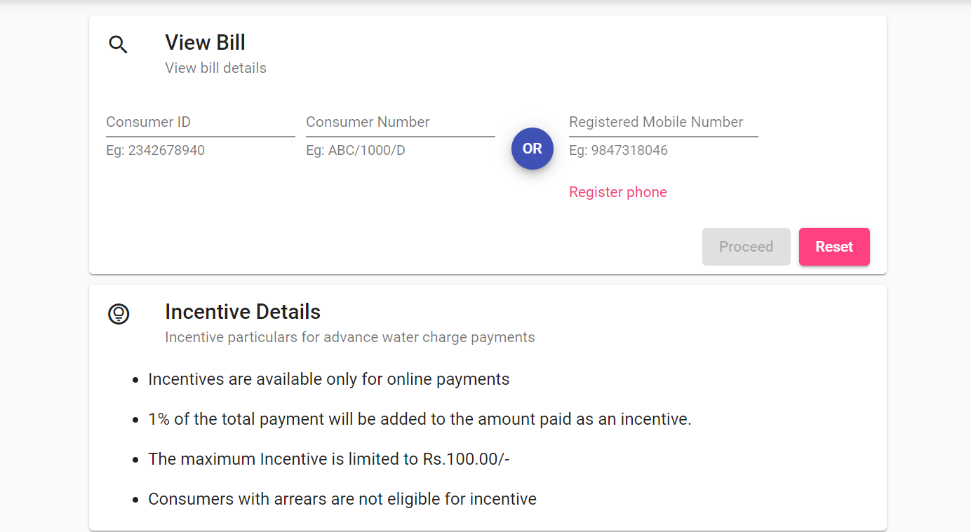 Kwa online bill payment sales