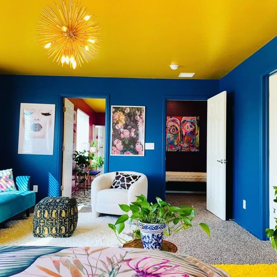 Wall paint yellow combination hotsell