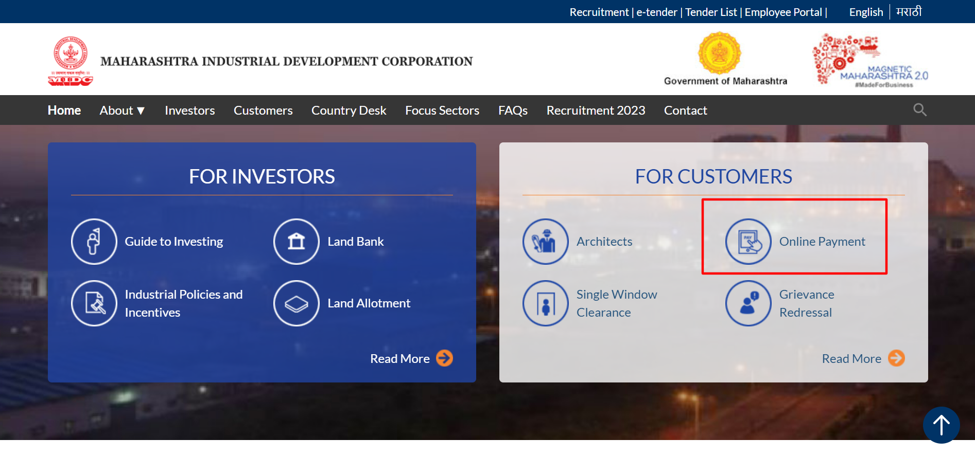 MIDC Water Bill Online Payment Overview Bills Payment More