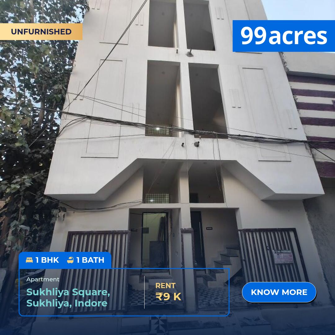Automation Image Square 1 BHK / Bedroom Apartment / Flat for rent in Sukhliya Square Sukhliya ...