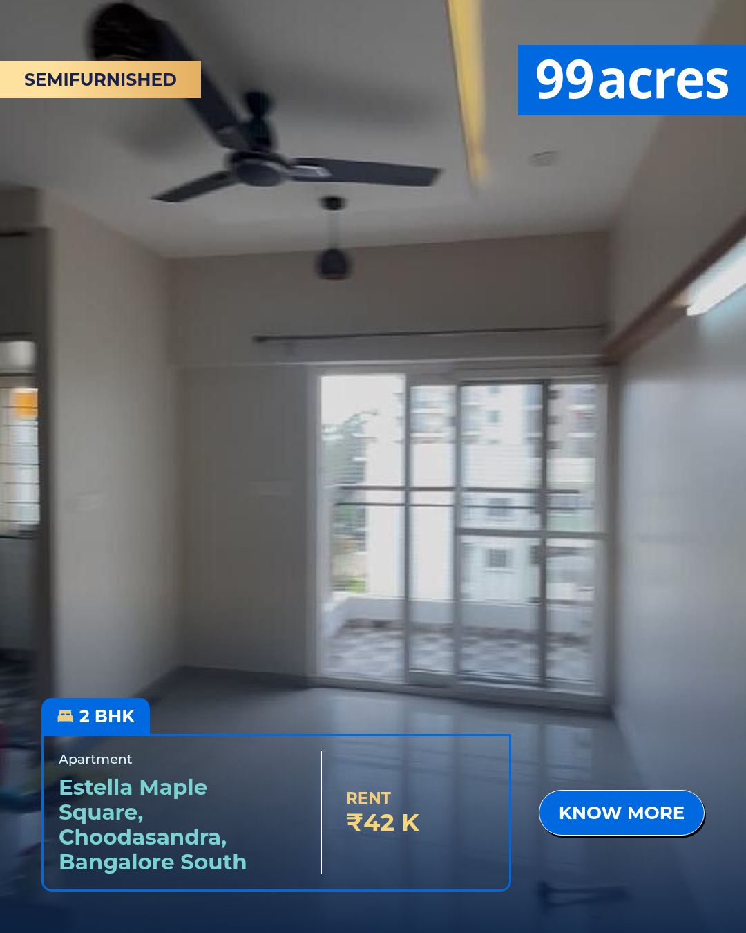 Automation Image Square 2 BHK / Bedroom Apartment / Flat for rent in Estella Maple Square ...