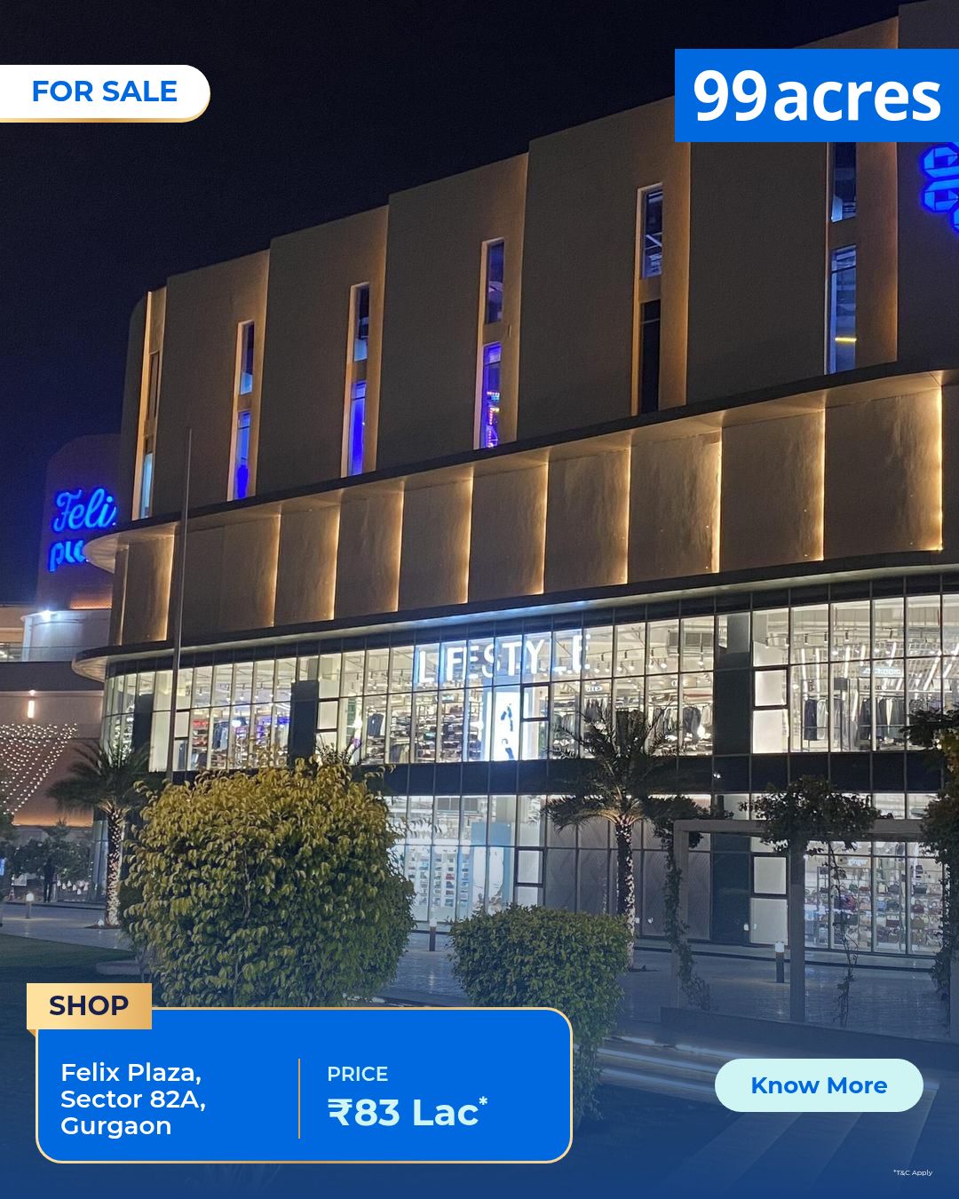 Shop for sale in Sector 82A Gurgaon - 328 Sqft