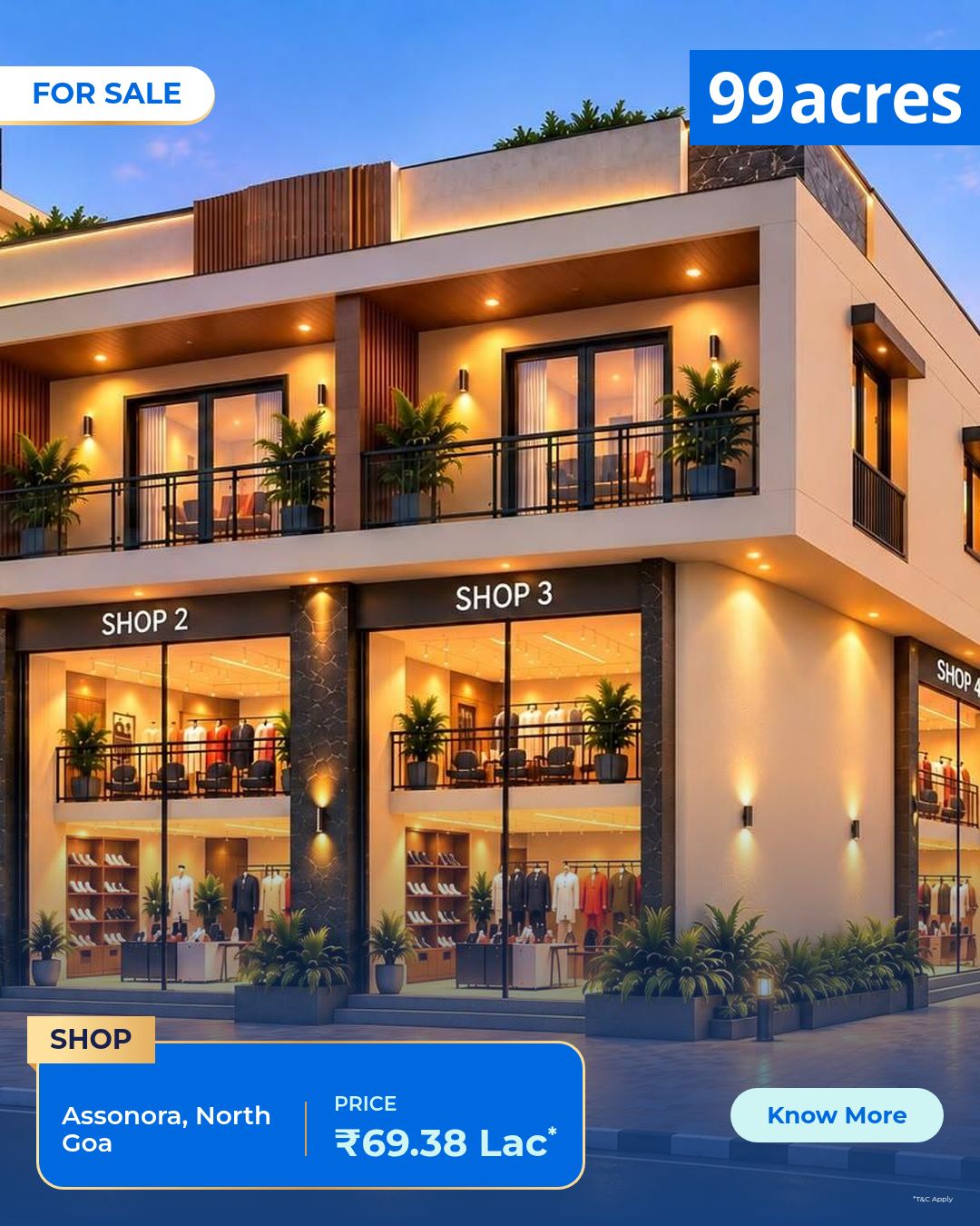 Shop for sale in Assonora Goa - 319 Sqft