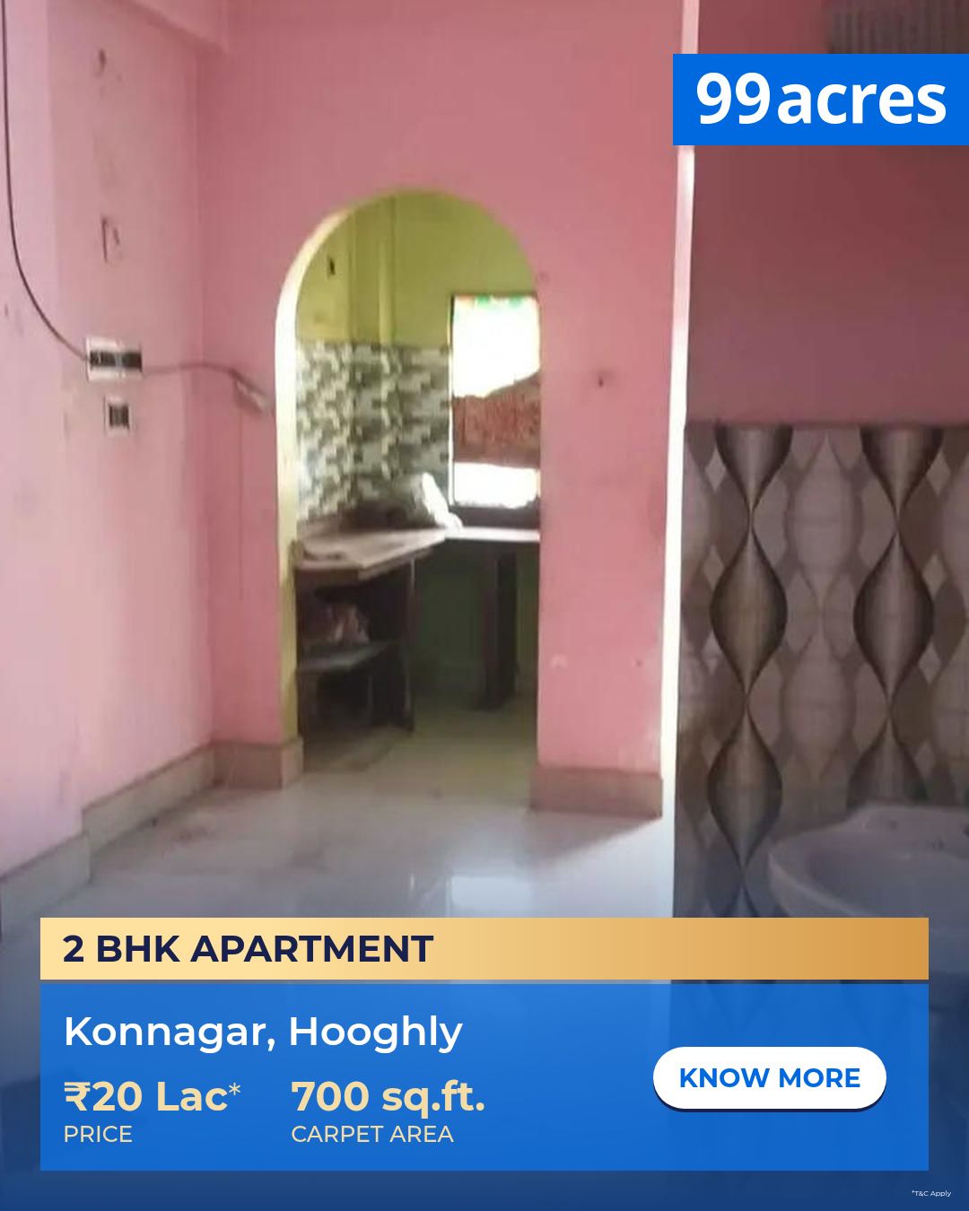2 BHK Apartment / Flat for sale in Ajanta Housing Complex Konnagar ...