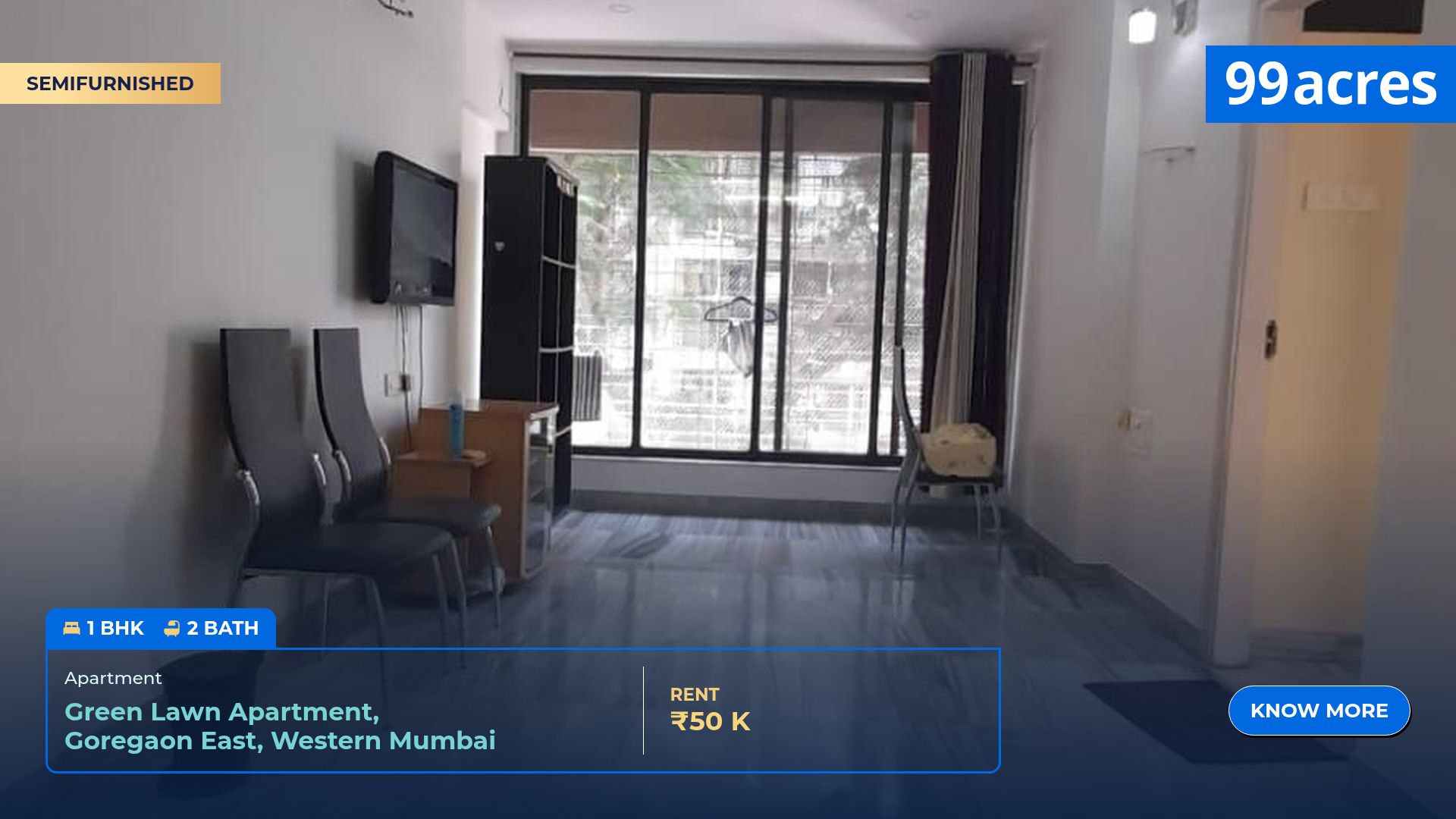 Eastern Green 1 BHK / Bedroom Apartment / Flat for rent in Green Lawn Apartment ...