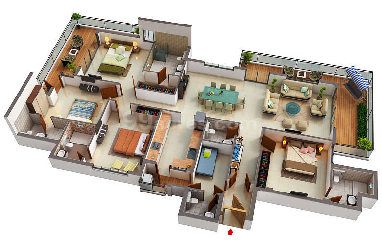 4BHK Floor Plan