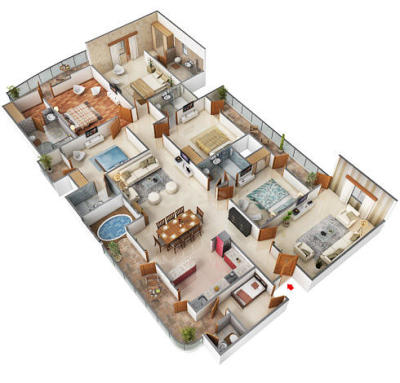 5 BHK Apartment / Flat for sale in Prateek Stylome Sector-45 Noida ...