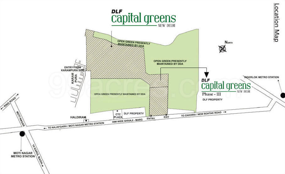 DLF Capital Greens Phase 3 in Karampura, Delhi - Price, Location