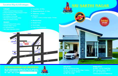 Hi Tech Sri Sakthi Nagar Padappai, Chennai Resale Price List, Brochure ...