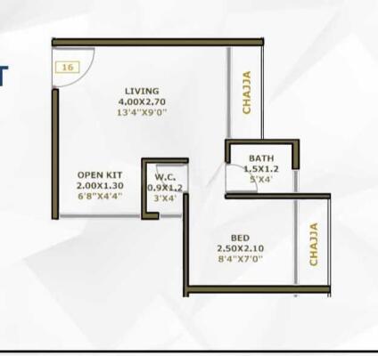 ₹2 Crore, 2 bhk Residential Apartment in Sector 7 Kharghar - Floor Plan