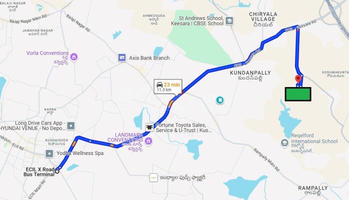 Residential land / Plot for sale in Kundanpally Secunderabad - 167 Sq ...