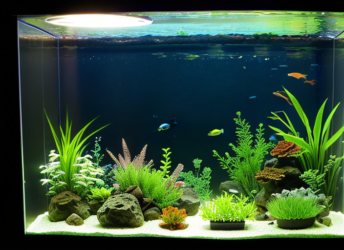 Beautiful view of Colorful Oceanic Aquarium Lighting Options
