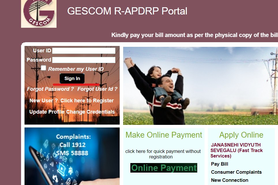 GESCOM: Login Online Bill Payment Bill Details Helpline Number GESCOM: Login Online Bill Payment Bill Details Helpline Number
