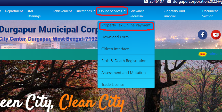 Durgapur Municipal Corporation Holding Tax Payment Process