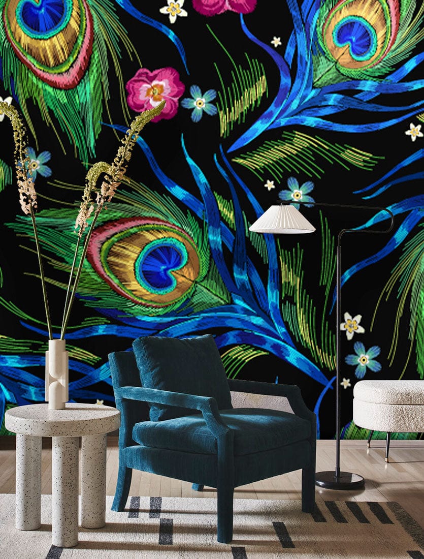 40+ Peacock Green Colour Combination for Walls: Living Room, Bedroom ...