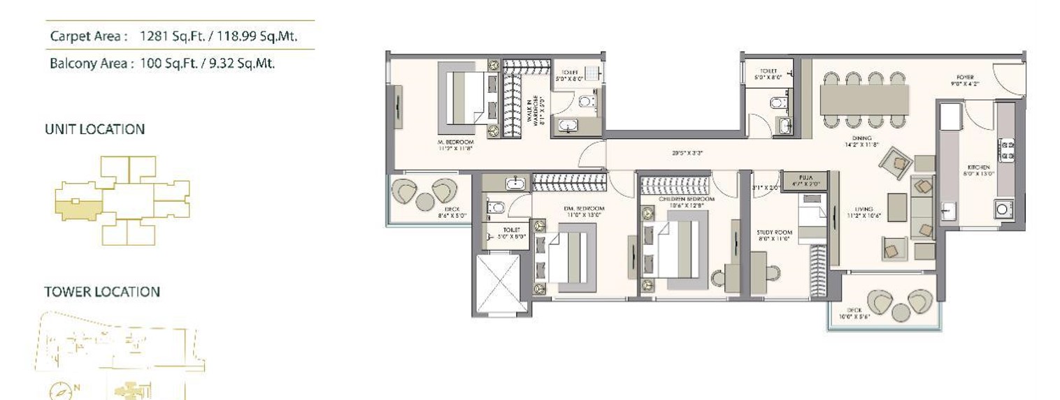 2 BHK Apartment / Flat for sale in Piramal Revanta Mulund West Mumbai ...