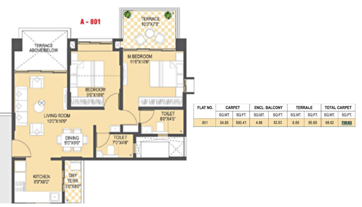 floor plan bhk flat in ravet